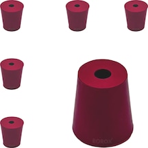 Borox Kauçuk Tıpa Delikli No.5 17.5 x 22.5 x 23 MM 5 Adet
