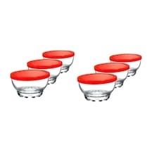 Paşabahçe Kapaklı Cam Kase, Saklama Kabı, 6'li Set, Kahvaltılık Diğer