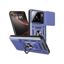 Newface Xiaomi Mi 15 Kılıf Pars Lens Yüzüklü Silikon - Lacivert