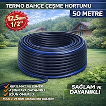 Termo Kauçuklu Bahçe Hortumu 50 Metre Dayanıklı 3 Katlı Sağlam Su Sulama Yıkama Hortum 12.5 Mm 1/2"