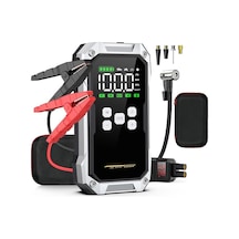 Tr F04 21600 Mah, 6000a Tepe Akımı Profesyonel Akü Takviye Cihazı + Lastik Şişirme Kompresörlü Taşınabilir Jum