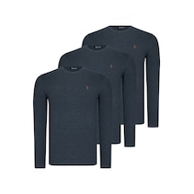 Üçlü Set T8588 Dewberry Yuvarlak Yaka Erkek Sweatshırt-antrasit-antrasit-antrasit Antrasit-antrasit-antrasit