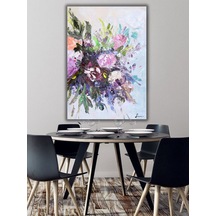Yağlı Boya Tablo %100 El Yapımı 57cmx75cm Çiçek Buket Hij4105