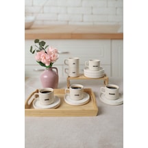 Deep Collection Mottolu Stackable Çay Takımı 12 Parça 6 Kişilik