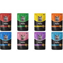 Reflex Plus Pouch Kedi Yaş Mama Çeşitleri 85 Gr X 8 Adet