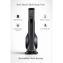Auhma Acfn09 Turbo Akıllı Fan - Hava Temizleme & Aromaterapi Özellikli - 70w Kule Tipi Fan