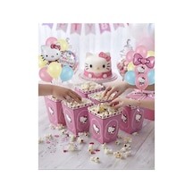 Hello Kitty Konseptli Pembe Baskılı Patlamış Mısır Kutusu 8 Adet - Doğum Günü Ve Parti Malzemeleri