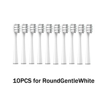 10roundgentlewhite-vakum Yedek Fırça Kafaları Usmile Y1s Yu1 U2 U3 P1 P4 Yumuşak Dupont Sonic Elektrikli Diş Fırçası Te