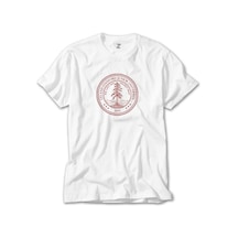 Stanford University Circle Logo Beyaz Tişört Beyaz