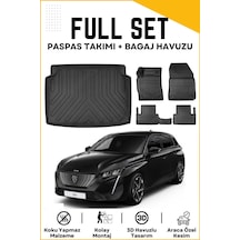 Peugeot 308 2023 Model Birebir Uyumlu Bagaj Havuzu+paspas Seti