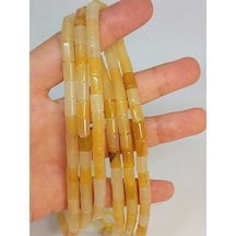 Bileklik Boy Akik Taşı Silindir Kesim 5.5x7.5mm Yarım Dizi 49308 18cm Uzunluğundadır Çok Renkli