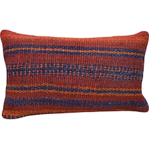 Zehra Abla Halı Yeni El Dokuma Dekoratif Lumbar Kilim Kırlent Yastık Kılıfı 6123