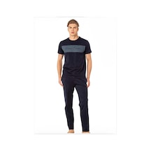Pierre Cardin Penye Kısakol Pijama Takım Lacivert