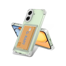Mobilteam Poco C65 Kılıf Aihttg Tasarımlı Şeffaf Kartlıklı G-kart Kapak-renksiz Renksiz