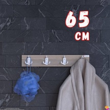 Modilayn Arı Serisi 61,4x9,6 Cm 12 Kancalı Banyo Askısı - 4'lü Set Ekstra Düzen Ve Yer Tasarrufu Cordoba