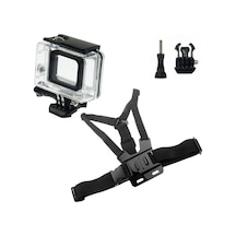 Gopro Hero 5 6 7 Waterproof Su Geçirmez Muhafaza Ve Göğüs Kemeri Çok Renkli