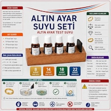 Kuyumculuk Altın Ayar Suyu Seti Sarı