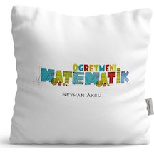 Kişiye Özel Matematik Öğretmeni Saten Yastık - 2