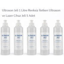 Jeli 1 Litre Renksiz İletken Ve Lazer Cihaz Jeli 5 Adet