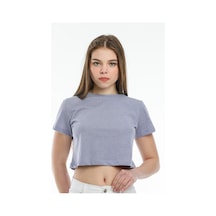 Kadın Crop Örme Tişort Spr21y13 001