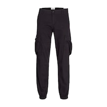 Jack & Jones Jack&jones Jpstkane Jonnie Cuffed Erkek Cargo Pantolon 12268261 Siyah