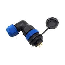 Hubrendy Sh Sd20 Su Geçirmez 2 Pin 20 Mm Yuvarlak Konnektör 90 Dirsek