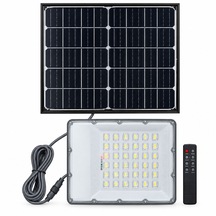 Güneş Enerjili Çift Taraflı Şarjlı Solar Led Projektör 400 Watt Kumandalı Beyaz Işık 400 W