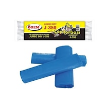 J-350 Jumbo Boy Çöp Torbası 80 X 110 Cm 10 Lu Rulo X 1 Paket 10 Adet Mavi