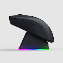 Rajin Blaze Çift Modlu Kablosuz 12000 Dpi Rgb Şarj Standlı & Makro Yazılımlı Kablosuz Gaming Mouse - Siyah 2.4 Ghz Kablosuz + Bluetooth