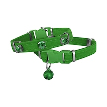 Markapet Kadife Kedi Boyun Tasması Taşlı 20-32 Cm Yeşil