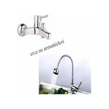 Delta Spiralli Evye ve Banyo Bataryası Krom
