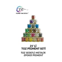 21'li Toz Sedefli Epoksi Pigment Boya Seti Avantaj Power Time Epo