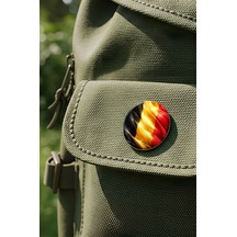 Belçika Belgium Abstract Ülke Bayraklı Buton Rozet - 44 MM 5 Adet Çok Renkli