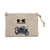 Kawasaki Ninja 1000 Krem Clutch Astarlı Cüzdan / El Çantası Krem
