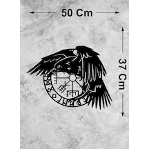 Viking Kuzgun Pusulası - Araba Oto Motosiklet Karavan Cam Sticker - 00287 50x37 Cm