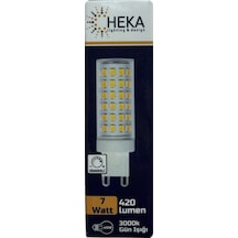 10 Adet Heka 7w 49w 3000k Gün Işığı G9 Duylu Dim Edilebilir Led Kapsül Ampul