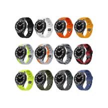 Galaxy Watch Uyumlu 6 44mm Zore Krd-116 20mm Futbol Desenli Spor Tasarımlı Silikon Kordon-sarı