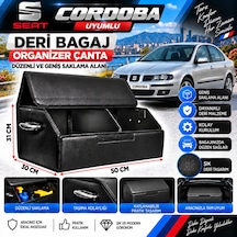 Seat Cordoba Uyumlu Oto Bagaj Organizeri Deri Bagaj Kutu Çanta 1
