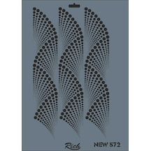 Rich New Seri N-572 Stencil 35X25 Cm