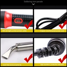 220v 60w Elektrikli Havya Kaynak Alet Takımı Dıy Lehim Teli Cımbız Seti Led Işık İle Uygun Sunta Takı