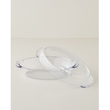 English Home Bake&serve Cam Oval Kapaklı Fırın Kabı 19x34 Cm Şeffaf Şeffaf