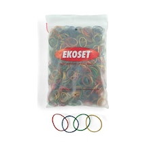 Ekoset Renkli Küçük Paket Toka Lastiği 4 Renk 40 MM 1000 Adet