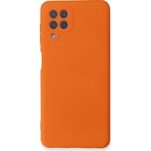 Newface Samsung Galaxy A22 Kılıf Nano İçi Kadife Silikon - Turuncu