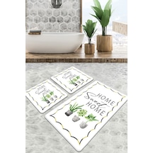 Artificiel Banyo Halısı Djt 3 Lü Set Çok Renkli