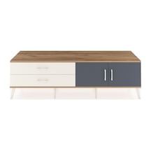 Hyperion Tv Ünitesi Tek Raflı 2 Çekmeceli 2 Kapaklı 176x44x51 Çam-antrasit/aytaşı Antrasıt/aytası