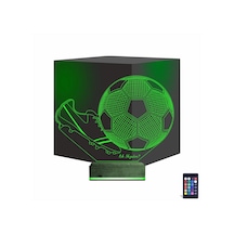 Luvivia Futbol Topu Krampon Futbolcu Kişiye Özel 3d Lamba - Masa Gece Lambası Şeffaf