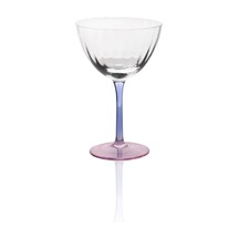 The Mia Ayaklı Cam Dondurma Kasesi Mavi Pembe 240 Ml