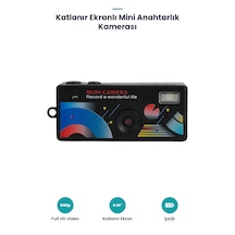 Dijital Mini Anahtarlık Kamerası - Katlanır Ekran - 1080p