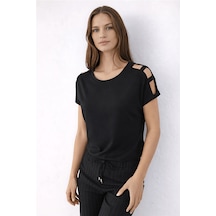 Fashion Friends Bayan T Shirt 26y0195k1 Siyah