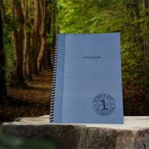 16x22 Cm Çizgisiz Hafif Kağıt 80 Yaprak Telli Defter Karton Kapak 60 Gr Ivory Kağıt Mavi